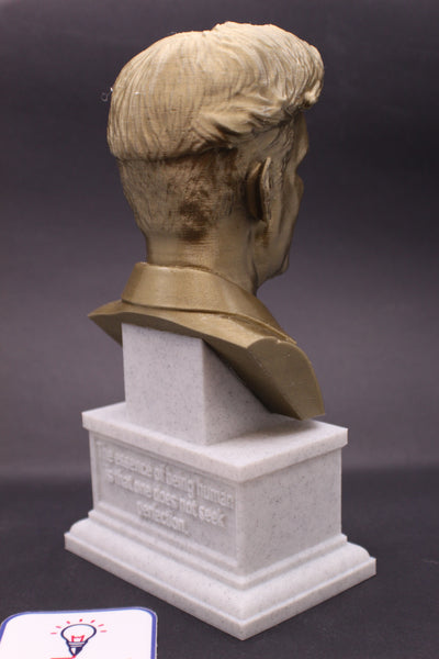 George Orwell, Famous English Novelist, Sculpture Bust on Box Plinth
