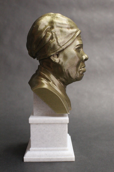 Harriet Tubman American Abolitionist and Political Activist Sculpture Bust on Box Plinth