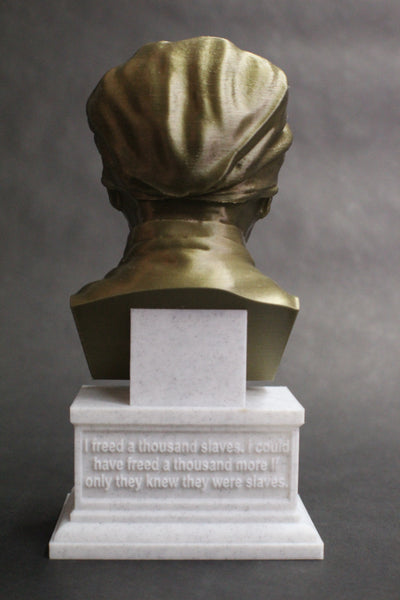 Harriet Tubman American Abolitionist and Political Activist Sculpture Bust on Box Plinth