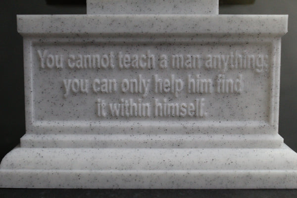 Galileo Galilei Italian Polymath, Astronomer, Physicist, and Engineer Sculpture Bust on Box Plinth