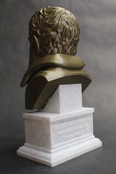 Galileo Galilei Italian Polymath, Astronomer, Physicist, and Engineer Sculpture Bust on Box Plinth