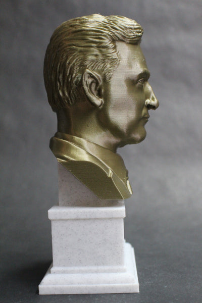 F Scott Fitzgerald, Famous American Writer, Sculpture Bust on Box Plinth