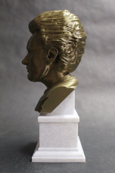 Marie Curie Polish Chemist, Nobel Prize Winner, and Researcher of Radioactivity Sculpture Bust on Box Plinth