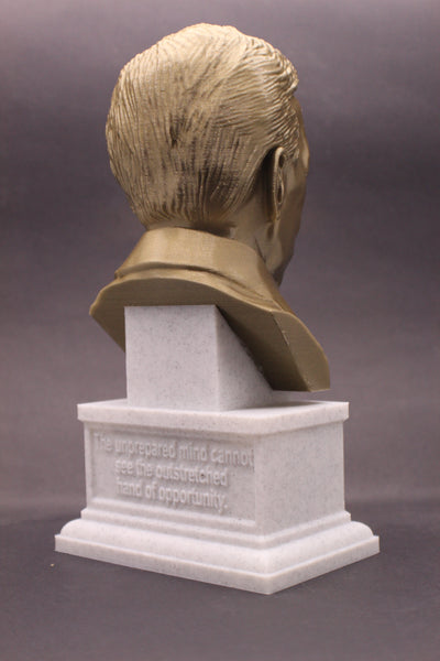 Alexander Fleming Famous Scottish Biologist, Physician, and Pharmacologist Sculpture Bust on Box Plinth