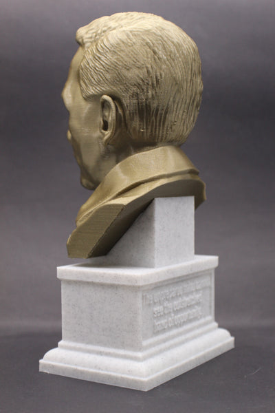 Alexander Fleming Famous Scottish Biologist, Physician, and Pharmacologist Sculpture Bust on Box Plinth