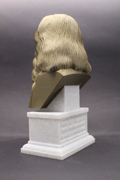 Dmitri Mendeleev Famous Russian Chemist and Inventor Sculpture Bust on Box Plinth