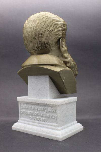 Alexander Graham Bell Famous American Inventor, Scientist, and Engineer Sculpture Bust on Box Plinth