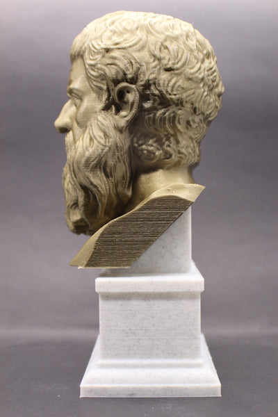 Plato Athenian Philosopher Sculpture Bust on Box Plinth