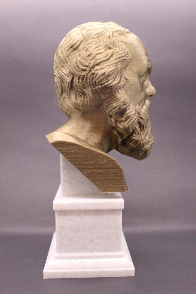 Large Socrates Statue, 14.2 inches 36 cm, Socrates Bust Statue