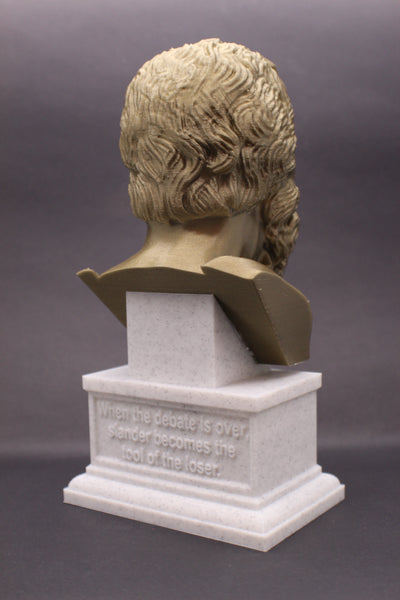 Socrates Greek Philosopher Sculpture Bust on Box Plinth