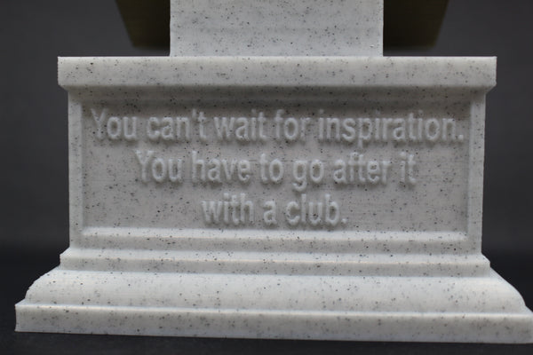 Jack London, Famous American Novelist, Sculpture Bust on Box Plinth