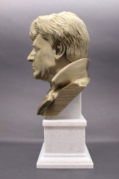 Jack London, Famous American Novelist, Sculpture Bust on Box Plinth