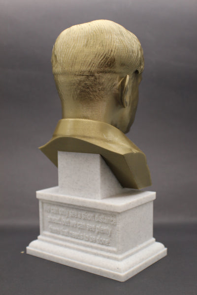 Alan Turing Famous English Mathematician and Computer Scientist Sculpture Bust on Box Plinth