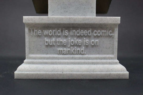 HP Lovecraft, Famous American Writer, Sculpture Bust on Box Plinth