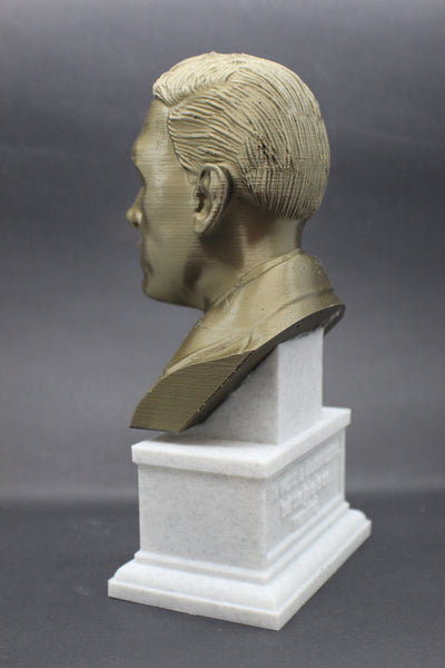 HP Lovecraft, Famous American Writer, Sculpture Bust on Box Plinth