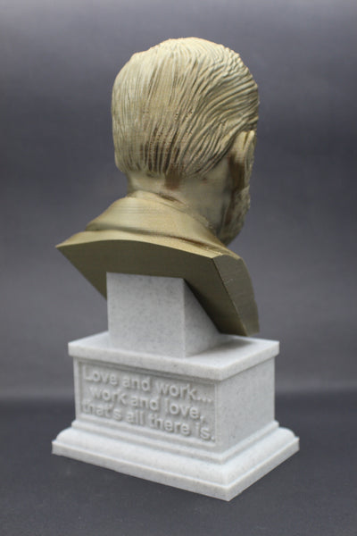 Sigmund Freud Famous Austrian Neurologist and founder of Psychoanalysis Sculpture Bust on Box Plinth