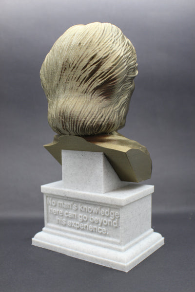 John Locke English Philosopher and Physician Sculpture Bust on Box Plinth