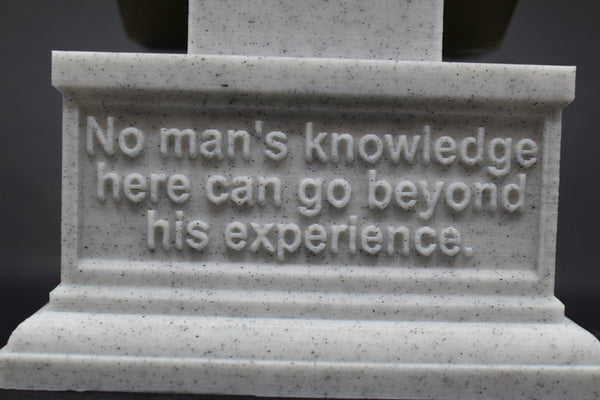 John Locke English Philosopher and Physician Sculpture Bust on Box Plinth