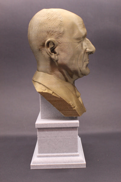 Matthew B Ridgeway Legendary US Army General Sculpture Bust on Box Plinth