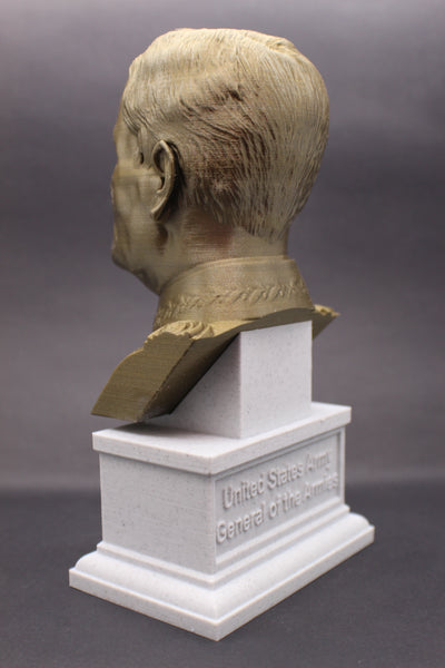 John Pershing Legendary US Army General and General of the Armies Sculpture Bust on Box Plinth