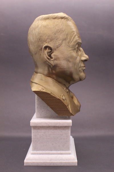 Lewis Burwell "Chesty" Puller Legendary US Marine Corps General Sculpture Bust on Box Plinth