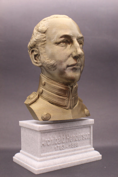 Archibald Henderson USMC "Grand old Man of the Marine Corps" Commandant Sculpture Bust on Box Plinth