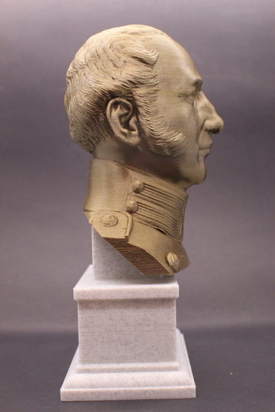 Archibald Henderson USMC "Grand old Man of the Marine Corps" Commandant Sculpture Bust on Box Plinth