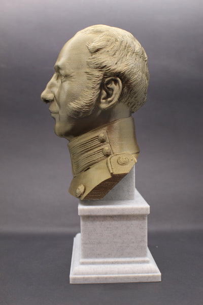 Archibald Henderson USMC "Grand old Man of the Marine Corps" Commandant Sculpture Bust on Box Plinth
