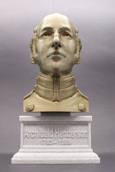 Archibald Henderson USMC "Grand old Man of the Marine Corps" Commandant Sculpture Bust on Box Plinth