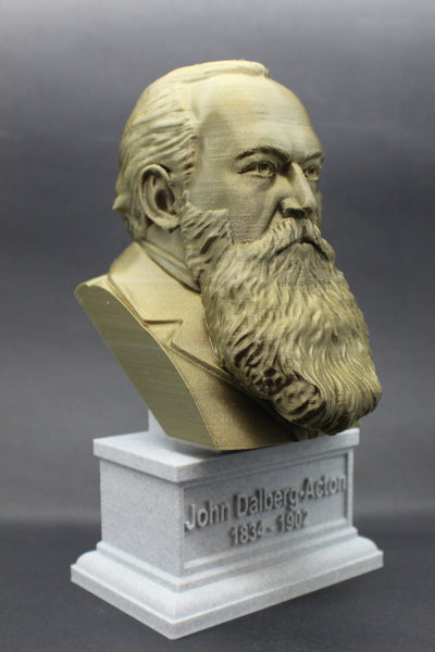 John Dalberg-Acton (Lord Acton), English Catholic Historian, Politician, and Writer, Sculpture Bust on Box Plinth