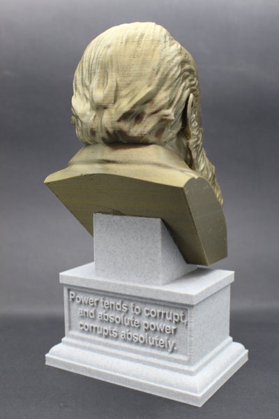 John Dalberg-Acton (Lord Acton), English Catholic Historian, Politician, and Writer, Sculpture Bust on Box Plinth