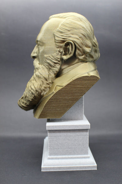 John Dalberg-Acton (Lord Acton), English Catholic Historian, Politician, and Writer, Sculpture Bust on Box Plinth