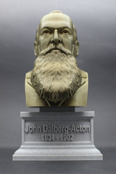 John Dalberg-Acton (Lord Acton), English Catholic Historian, Politician, and Writer, Sculpture Bust on Box Plinth