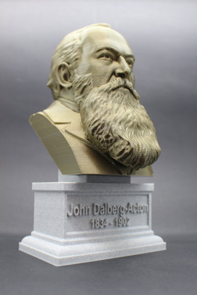 John Dalberg-Acton (Lord Acton), English Catholic Historian, Politician, and Writer, Sculpture Bust on Box Plinth