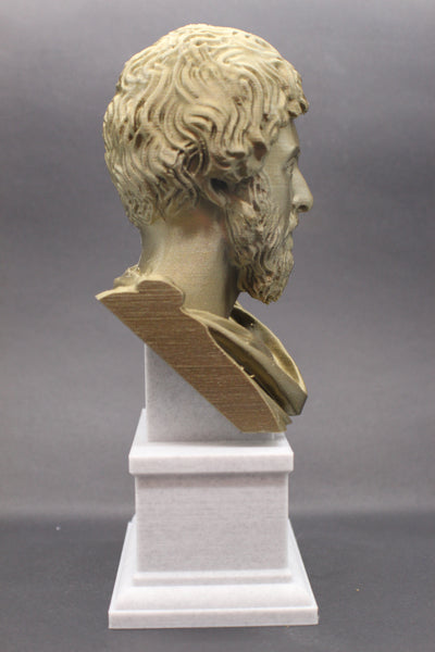 Marcus Aurelius Roman Emperor and Philosopher Sculpture Bust on Box Plinth