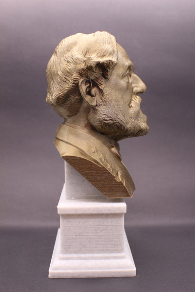 Robert E Lee American Civil War General Sculpture Bust on Box Plinth