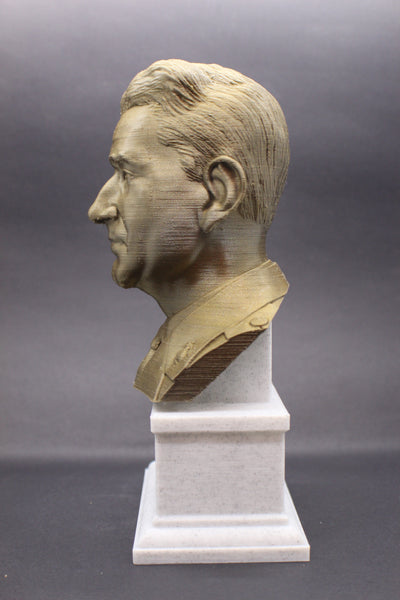 Carlos "White Feather" Hathcock Legendary US Marine Corps Marksman Sniper Sculpture Bust on Box Plinth