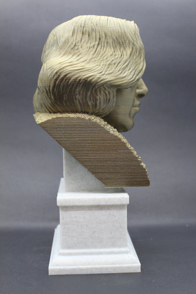 Oscar Wilde, Irish Poet and Playwright, Sculpture Bust on Box Plinth