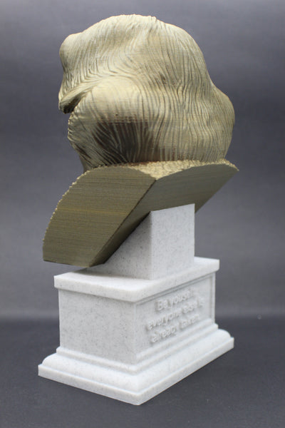 Oscar Wilde, Irish Poet and Playwright, Sculpture Bust on Box Plinth