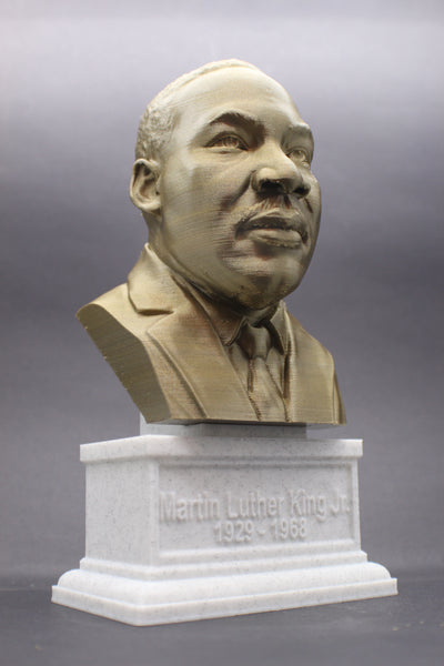 Martin Luther King Jr. Activist and Reform leader Sculpture Bust on Box Plinth