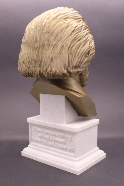 Frederick Douglass American Statesman, Orator, and Abolitionist Sculpture Bust on Box Plinth