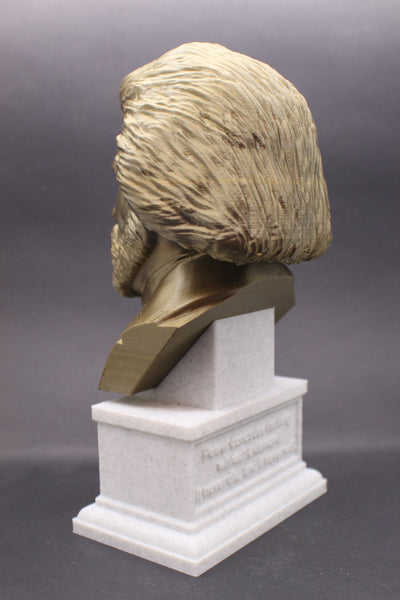 Frederick Douglass American Statesman, Orator, and Abolitionist Sculpture Bust on Box Plinth