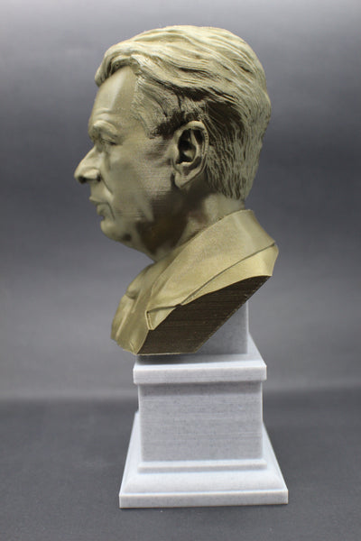 Aldous Huxley, Famous English Writer and Philosopher, Sculpture Bust on Box Plinth