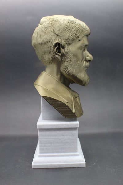 D.H. Lawrence, Famous English Writer and Poet, Sculpture Bust on Box Plinth