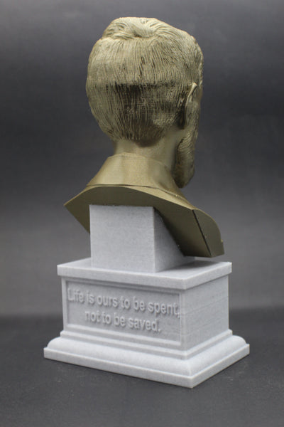 D.H. Lawrence, Famous English Writer and Poet, Sculpture Bust on Box Plinth