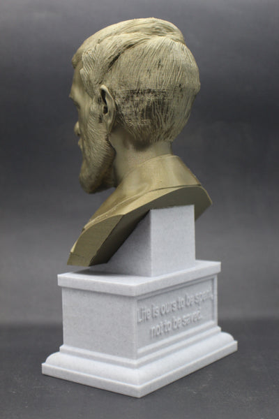 D.H. Lawrence, Famous English Writer and Poet, Sculpture Bust on Box Plinth