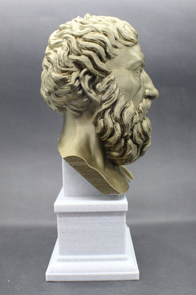 Epictetus Greek Stoic Philosopher Sculpture Bust on Box Plinth