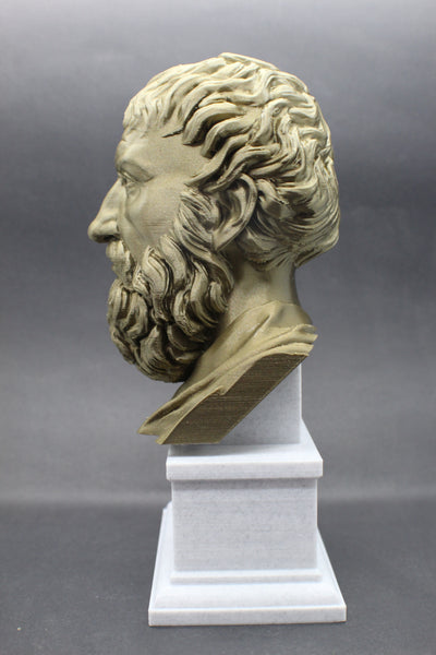Epictetus Greek Stoic Philosopher Sculpture Bust on Box Plinth