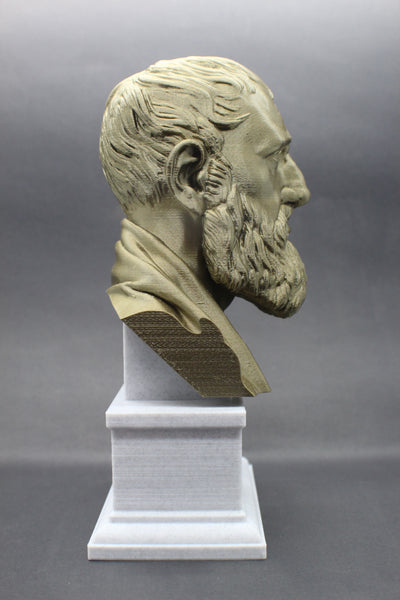 Zeno of Citium Greek Stoic Philosopher Sculpture Bust on Box Plinth