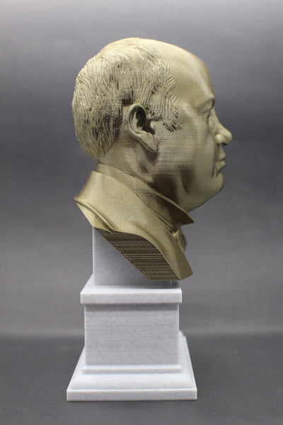 Robert G. Ingersoll Famous American Lawyer Sculpture Bust on Box Plinth